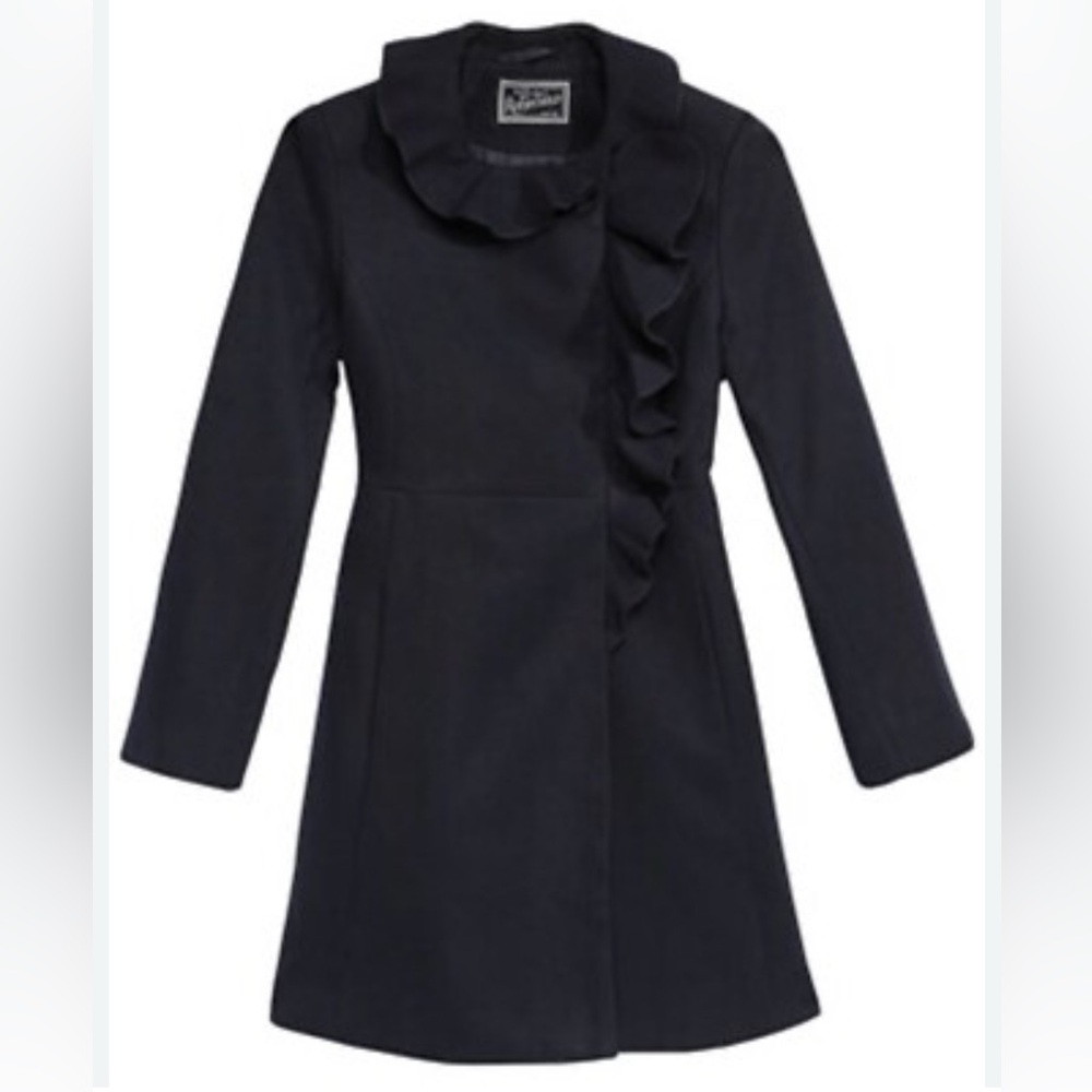 ROTHSCHILD $168‎ Big Ruffle Coat Jacket Size 16 Extra Large Black Girls